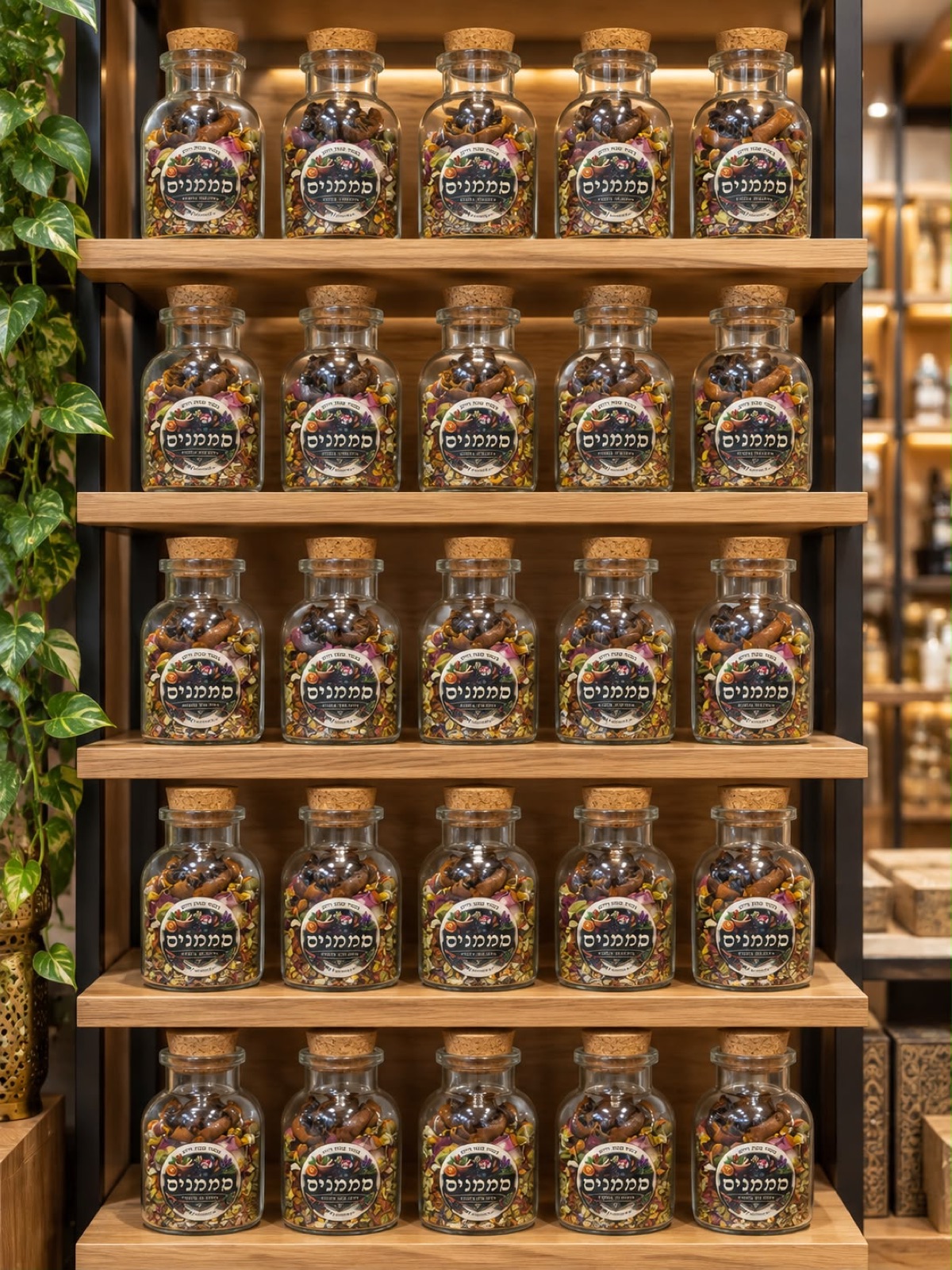 Samemunim jars on a store shelf